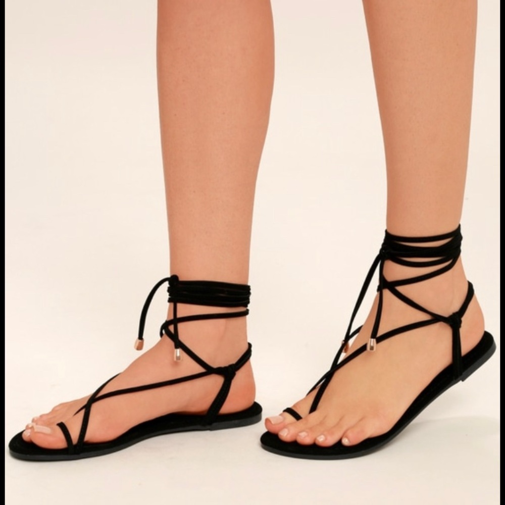 Tan Tie Up Sandles